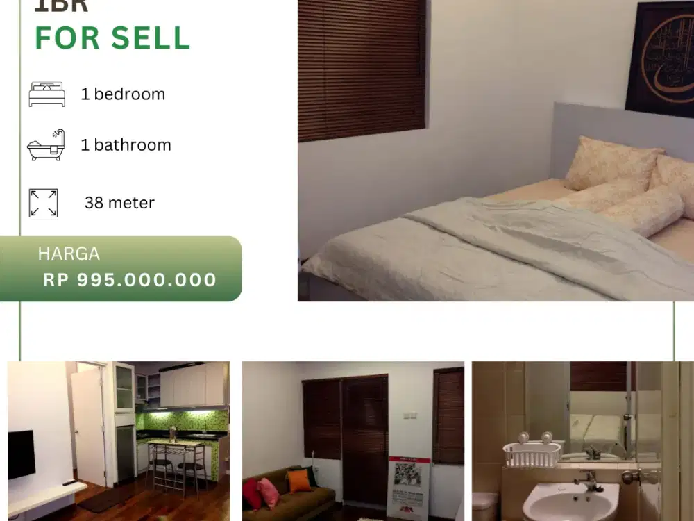 Dijual Apartement Sudirman Park 1BR Full Furnished Low Floor