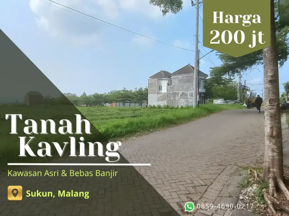5 Menit Alun alun Malang Tanah Malang Row Jalan 6 Meter Cocok Bangun Rumah