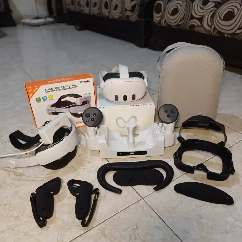 Meta quest 3 128GB, banyak aksesoris