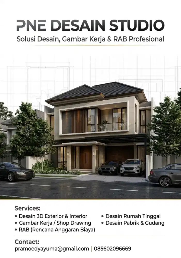 Jasa Desain Rumah, Gambar Kerja & RAB Profesional | PNE Desain Studio