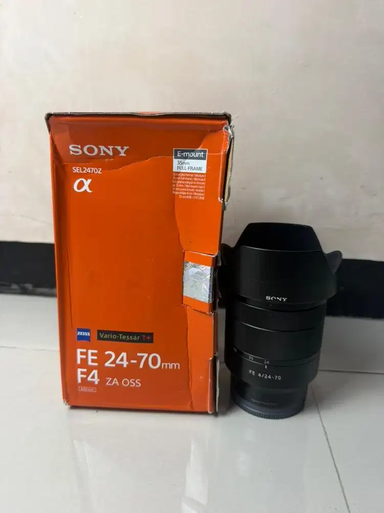 Lensa Sony FE 24-70mm F4 ZA Oss Fullshet Box