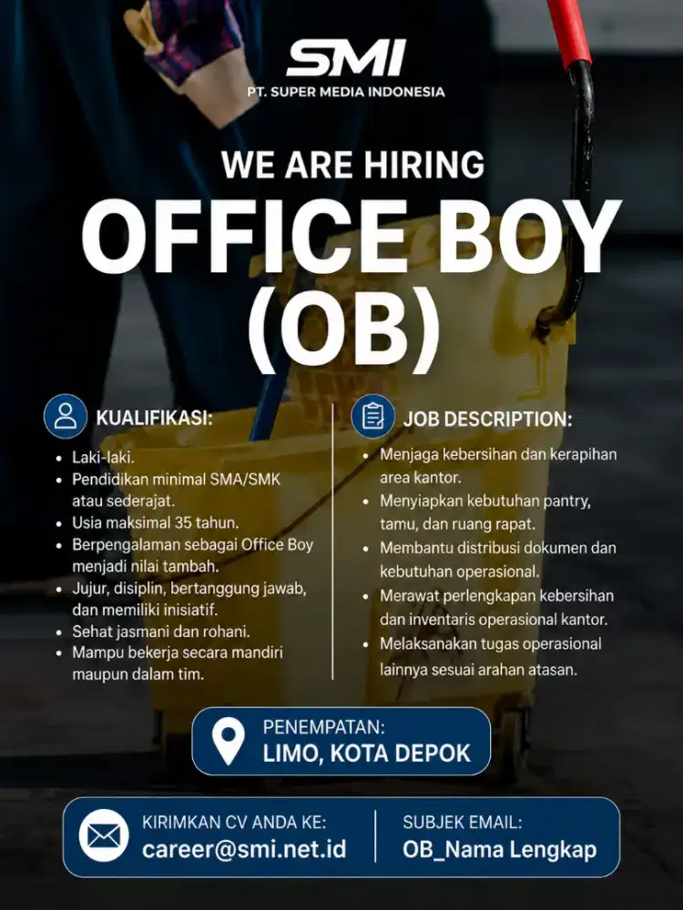 HIRING OFFICE BOY (OB)