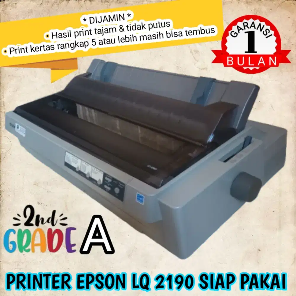 Printer epson LQ 2190 siap pakai grade A bisa bayar ditempat