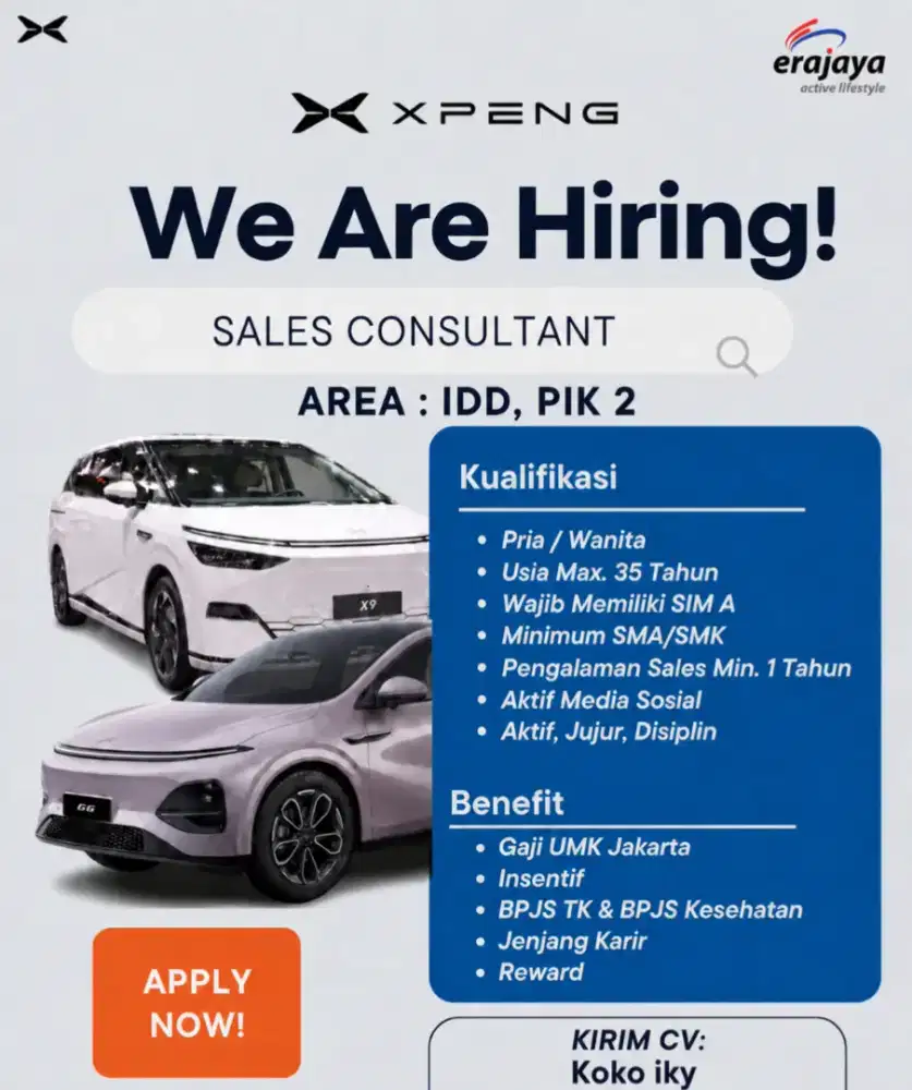 Sales mobil xpeng erajaya