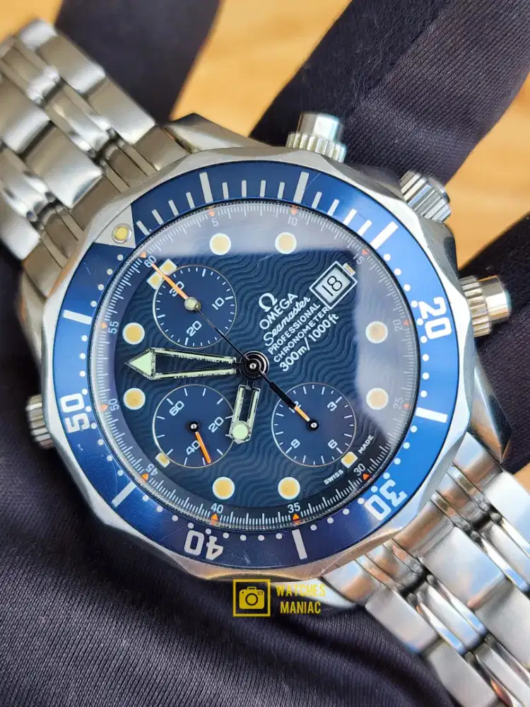 Jam Tangan Original Omega Seamaster Diver Chronograph Automatic Swiss