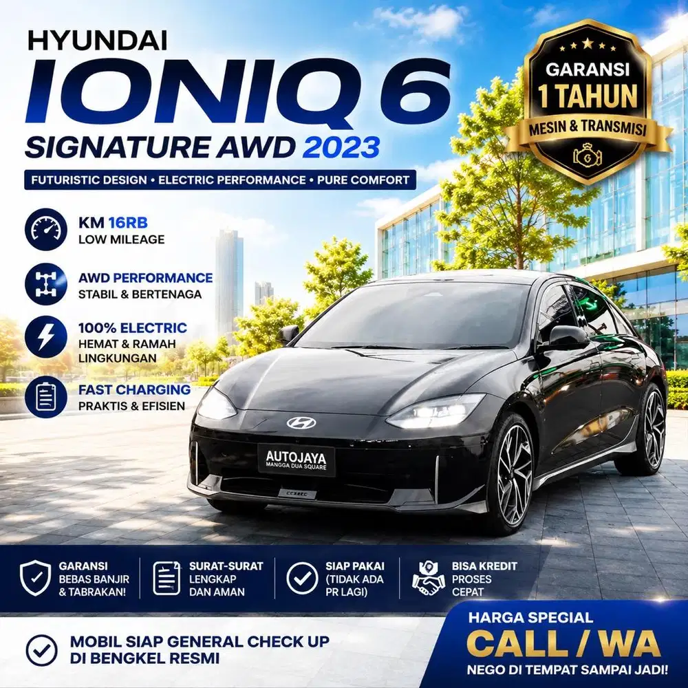Hyundai Ioniq 6 Signature AWD 2023 Km 16rb Like New