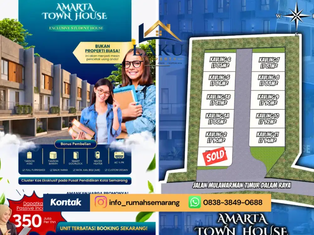 Kost Baru Dekat Undip Semarang: Free Desain + Full Furnish & AC Tiap Kamar