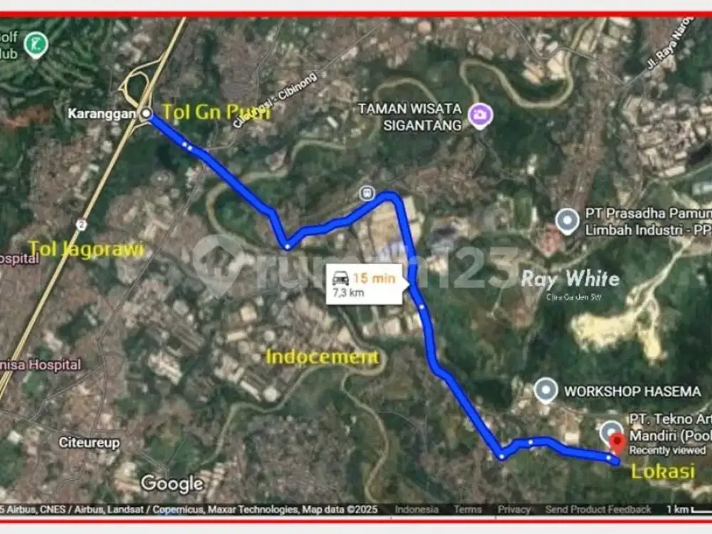 Tanah Dijual, Gn Putri, Berbatasan Konservasi Lulut Nambo, 5610M2, SHM, View Bagus (Video), Dekat Pabrik Indocement, Sdh Diukur Bpn, di Bogor
