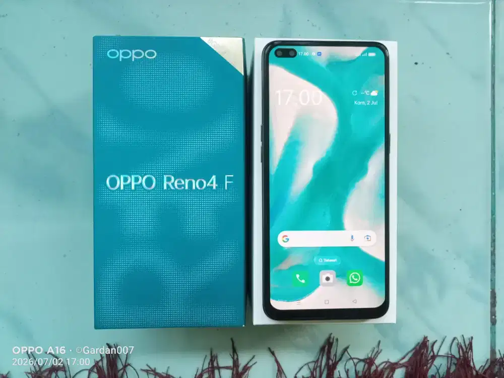 Oppo Reno 4F 4G ram 8/128gb Normal Lengkap