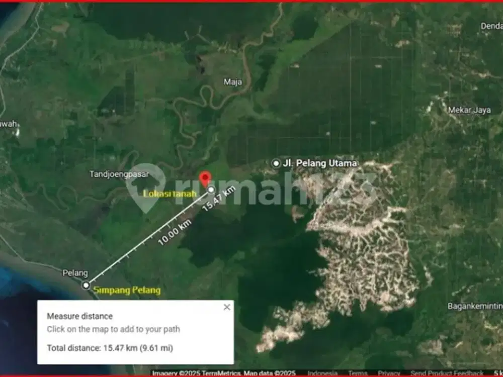 Dijual Tanah Tepi Jalan Utama , Jl Pelang Tumbang Titi KM 16 Dari Simpang Pelang , Seluas 4,6Ha Ketapang, Kal-Bar