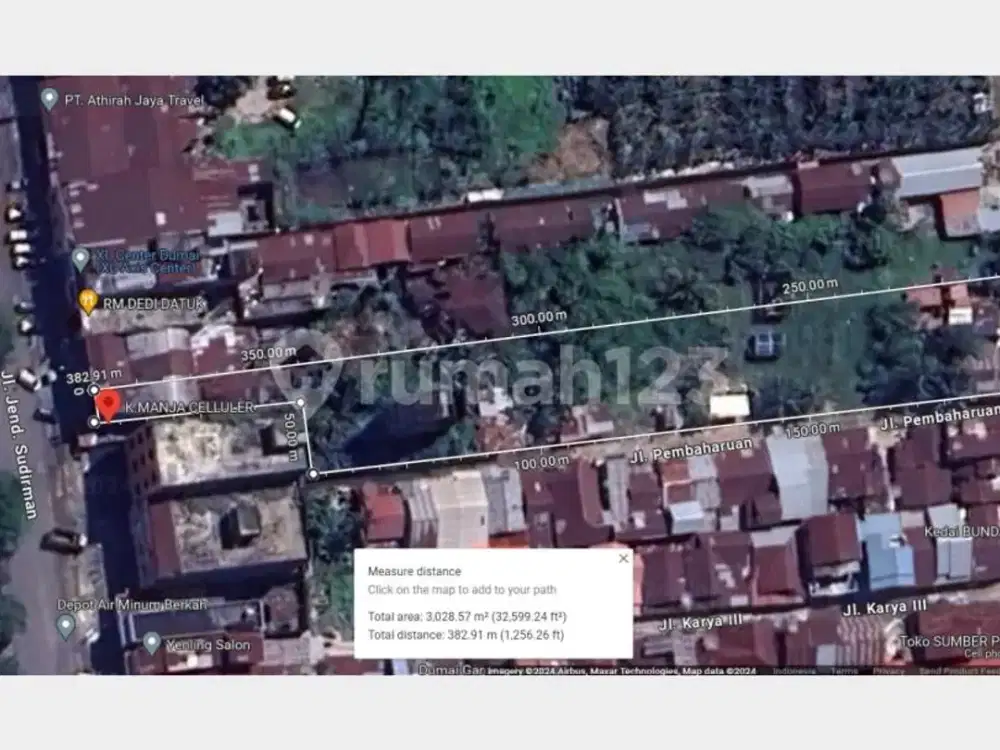 Harga Murah ! Kavling Ditengah Kota LT 3028M2, SHM, Jl Sudirman Tembus Jl Hang Tuah, Dumai, Pekan Baru. Ada Proyek Jembatan ke Malaysia (Lihat Video)