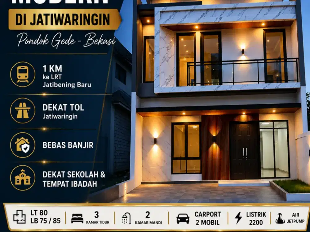 Booking Fee Cuma Rp10 Juta! Rumah Baru SHM Harga 1 M-an FREE BPHTB & Notaris S746