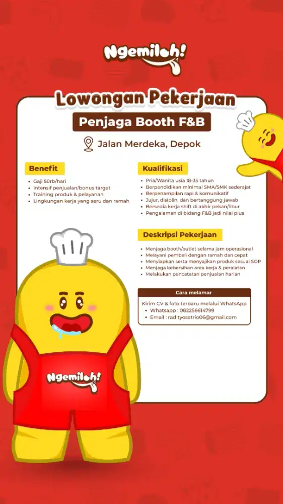 Penjaga Booth Makanan