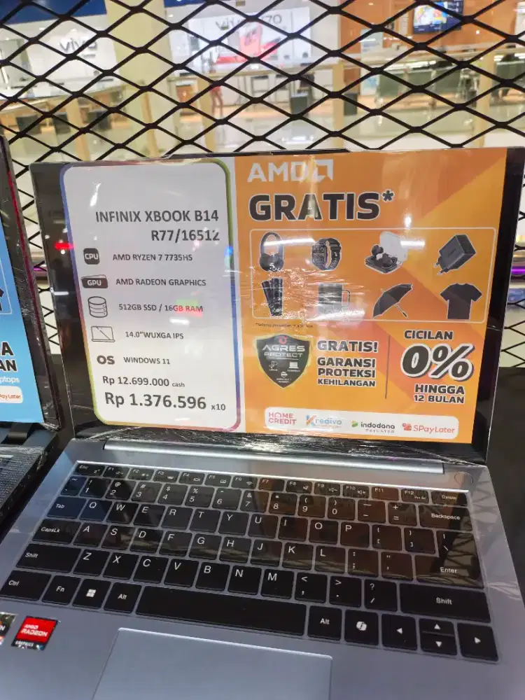 INFINIX XBOOK/AMD RYZEN 7/RAM 16GB/SSID 512GB