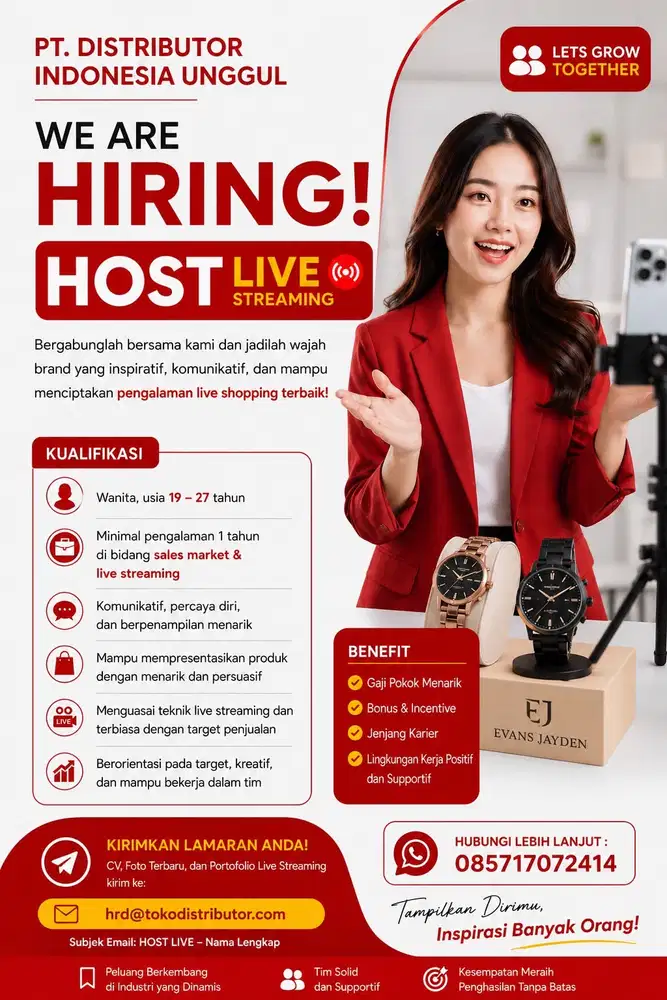 HOST LIVE PT. DISTRIBUTOR INDONESIA UNGGUL (AREA JAKARTA)