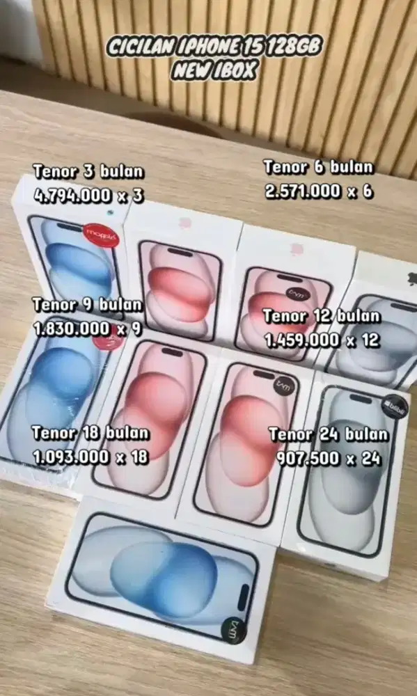 Iphone 15 new ibox 128gb free 2 kali cicilan