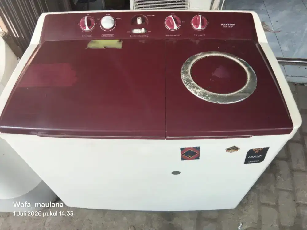 Mesin cuci 2 lubang polytron