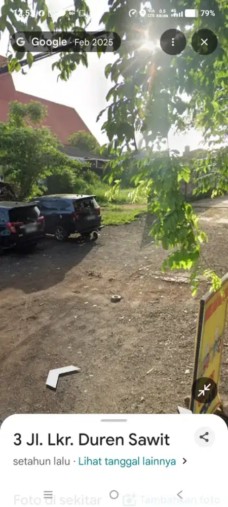 Disewakan lahan Lt. 455 strategis pinggir jalan di duren sawit