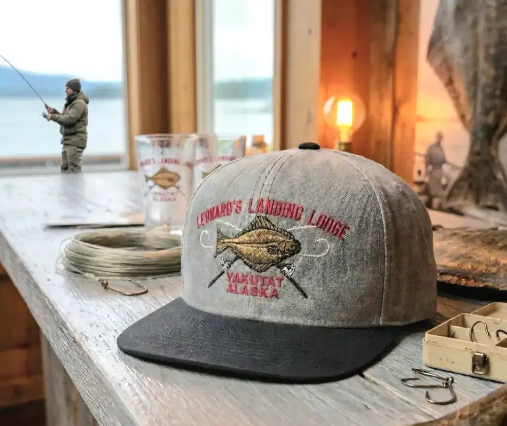 Topi Mancing Ikan Made in USA Original Second Warna Abu-abu Whased