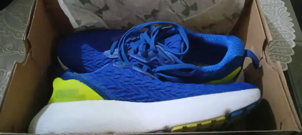 sepatu second under armour ua hovr mega 3 clone blue mirage yellow