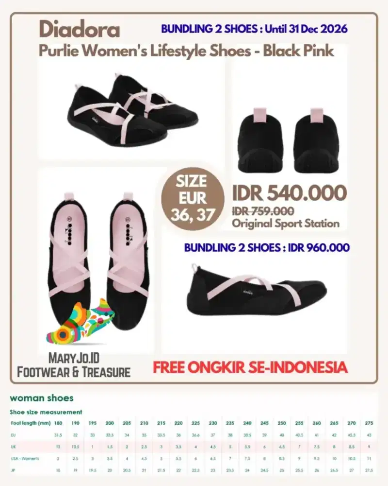 Diadora Purlie Women's Lifestyle Shoes - Black Pink