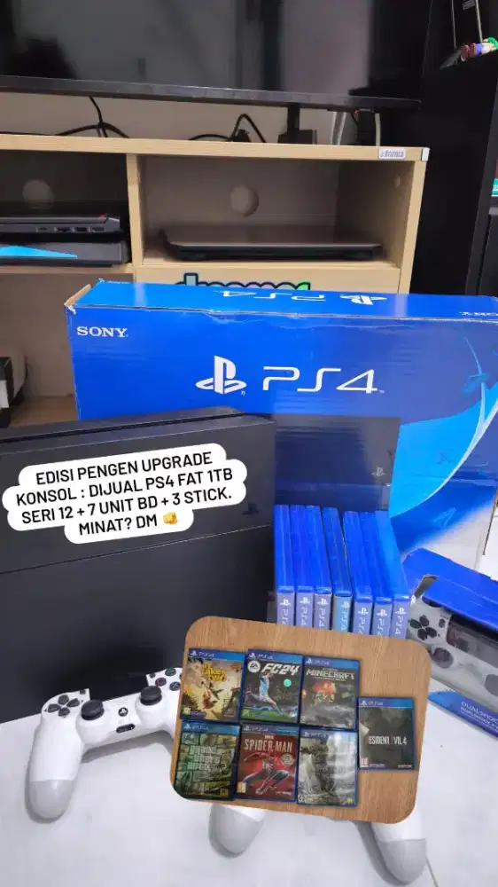 PS4 Fat 1TB Seri 12 (Free 7 BD)