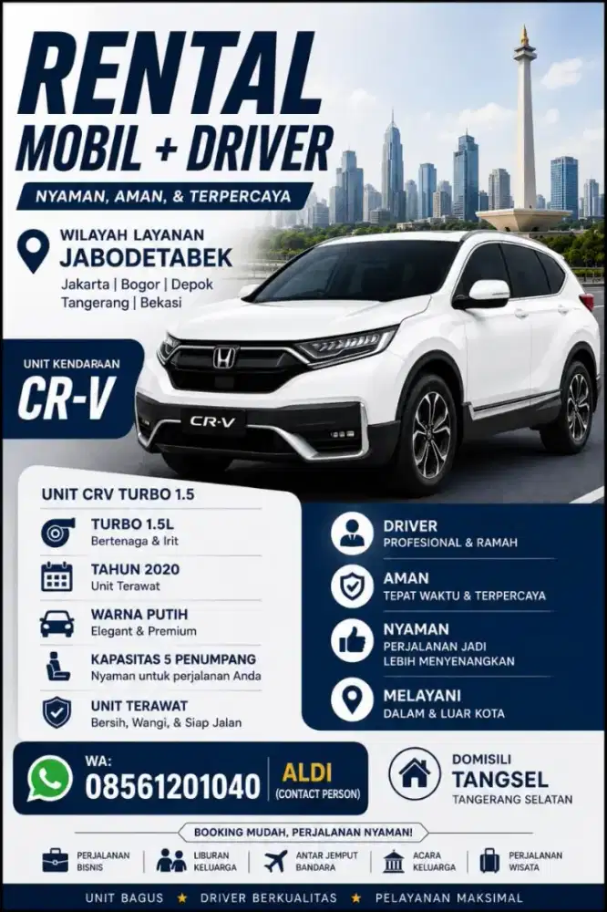 Sewa mobil harian + driver