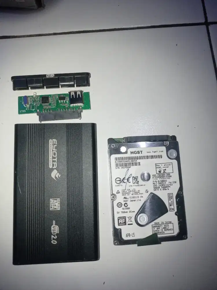 hdd + case 500gb