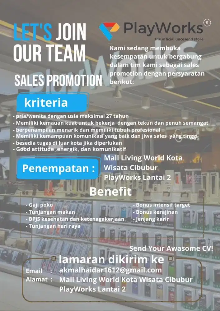 Di butuhkan segera