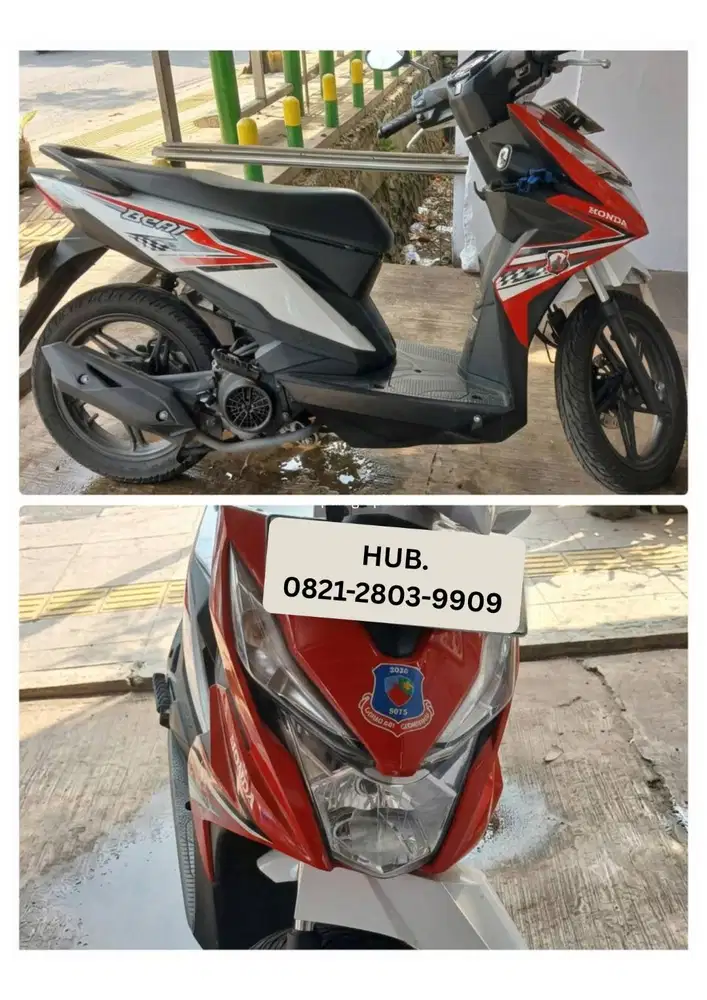 Honda BeAT eSP 2018 Merah Putih - Mesin Halus, Surat Lengkap Plat H