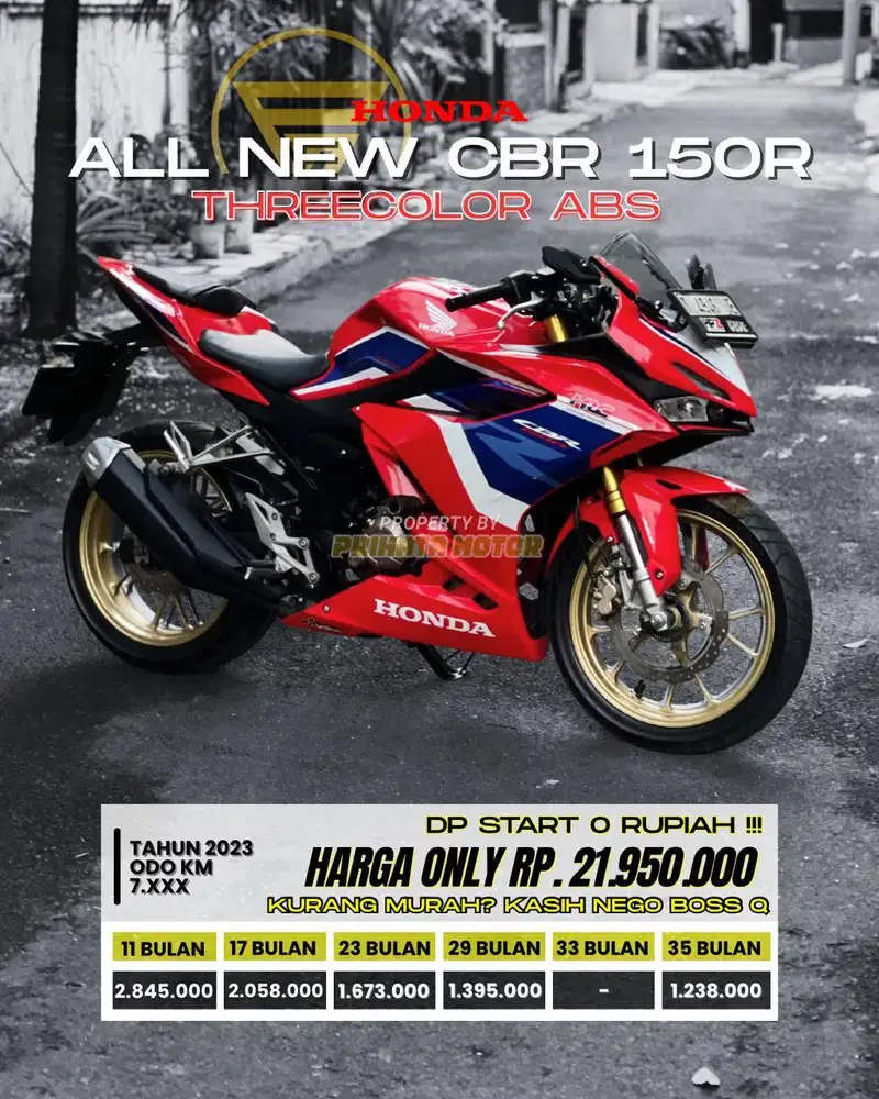 HONDA ALL NEW CBR THREE COLOR ABS 2023