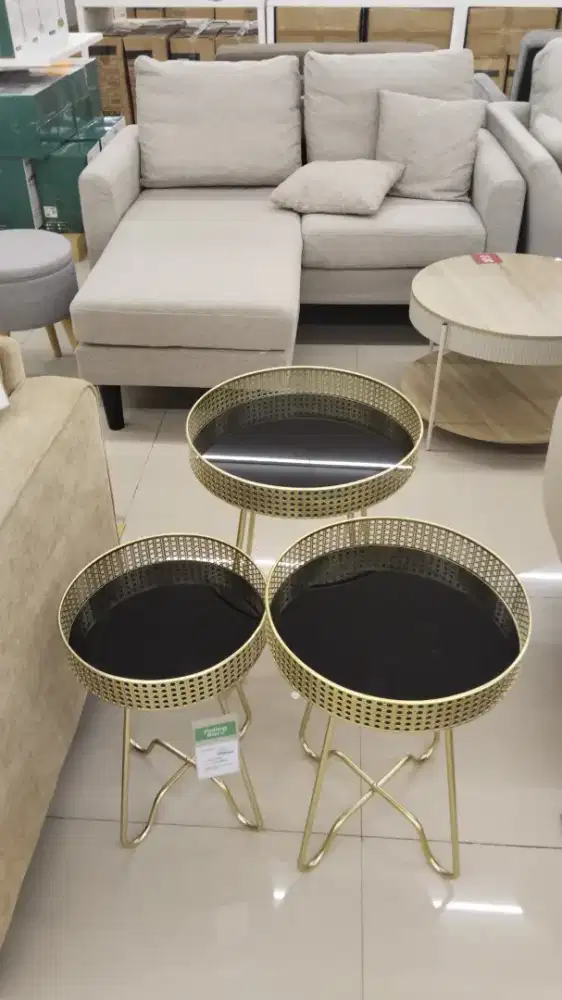Finn side table set of 3 gold