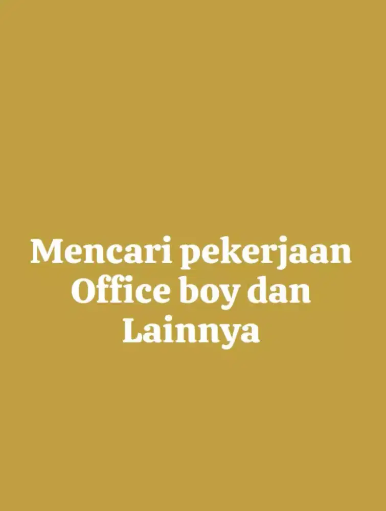 Mencari pekerjaan