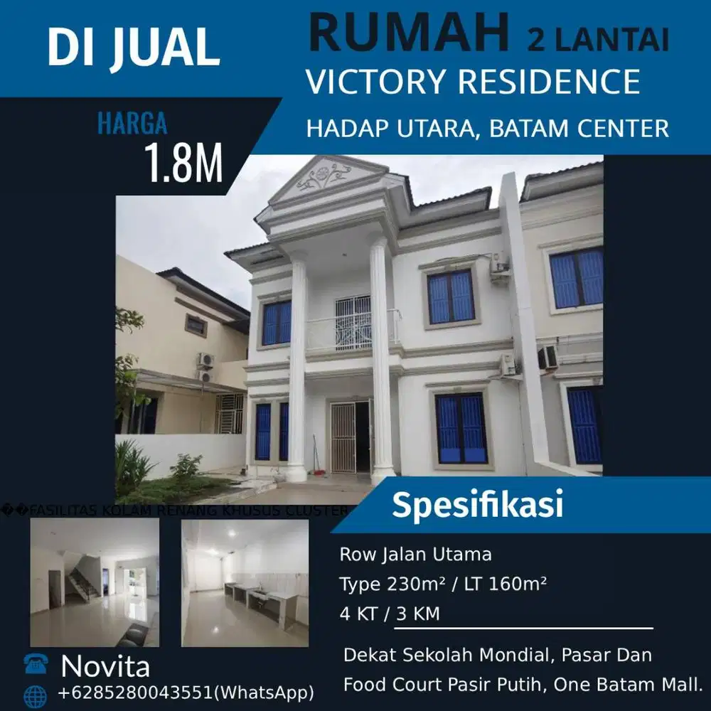 Rumah 2 Lantai Siap Huni & Semi Furnish di VICTORY RESIDENCE