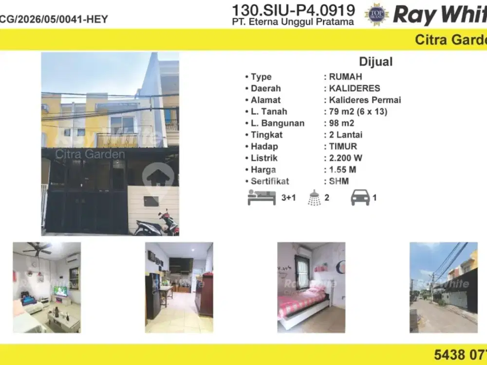 Dijual Rumah Bagus Murah Kalideres Permai Jakarta Barat 0041-Hey