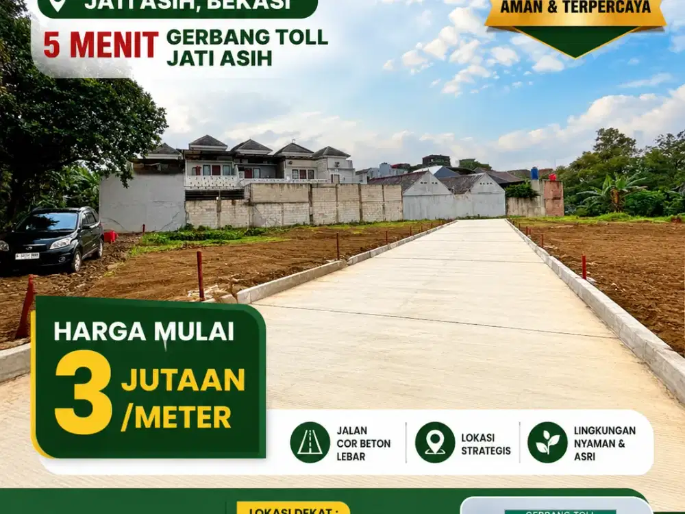 Promo Cicilan 12x Flat Tanah Kavling Jati Asih Bekasi, SHM