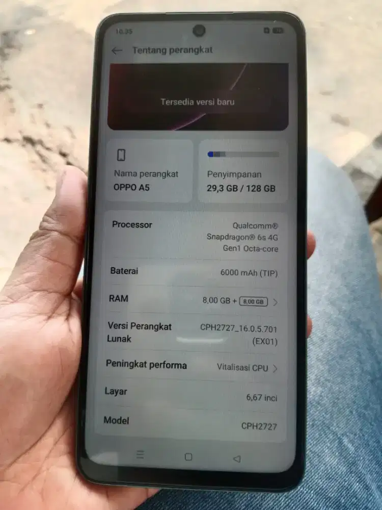 di jual hp oppo A5 Ram 8/128 gb