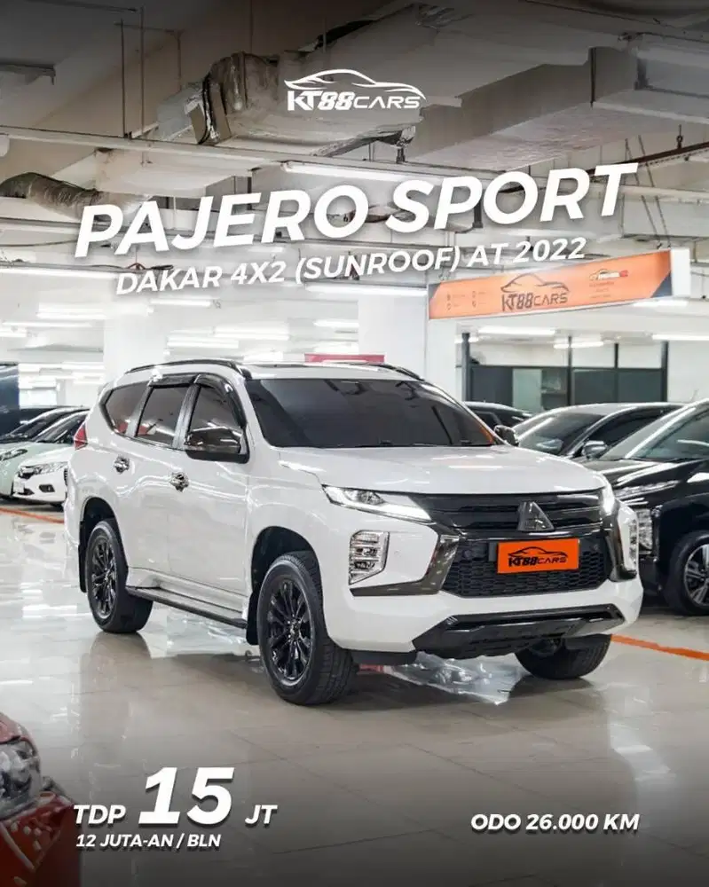Mitsubishi Pajero Sport Dakar 4x2 AT Tahun 2022 Km 26 Rb TDP 15 Jt