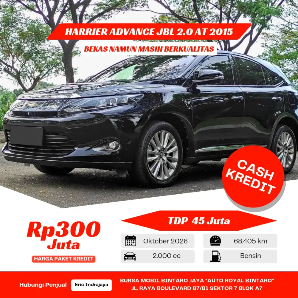 Toyota Harrier Advance Premium JBL AT 2015