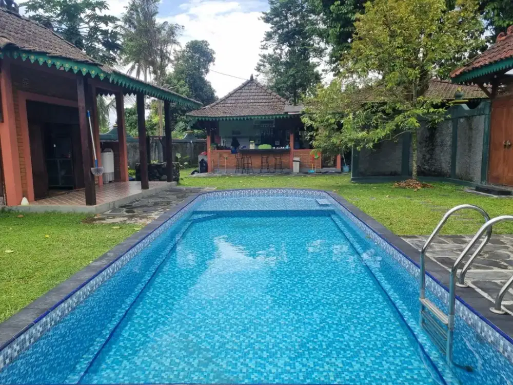 DIJUAL CEPAT VILLA JOGLO, SHM PEKARANGAN DI TURI SLEMAN