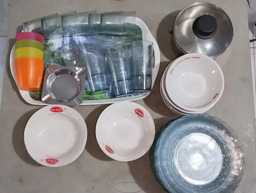Paket MURAH gelas, piring, mangkok