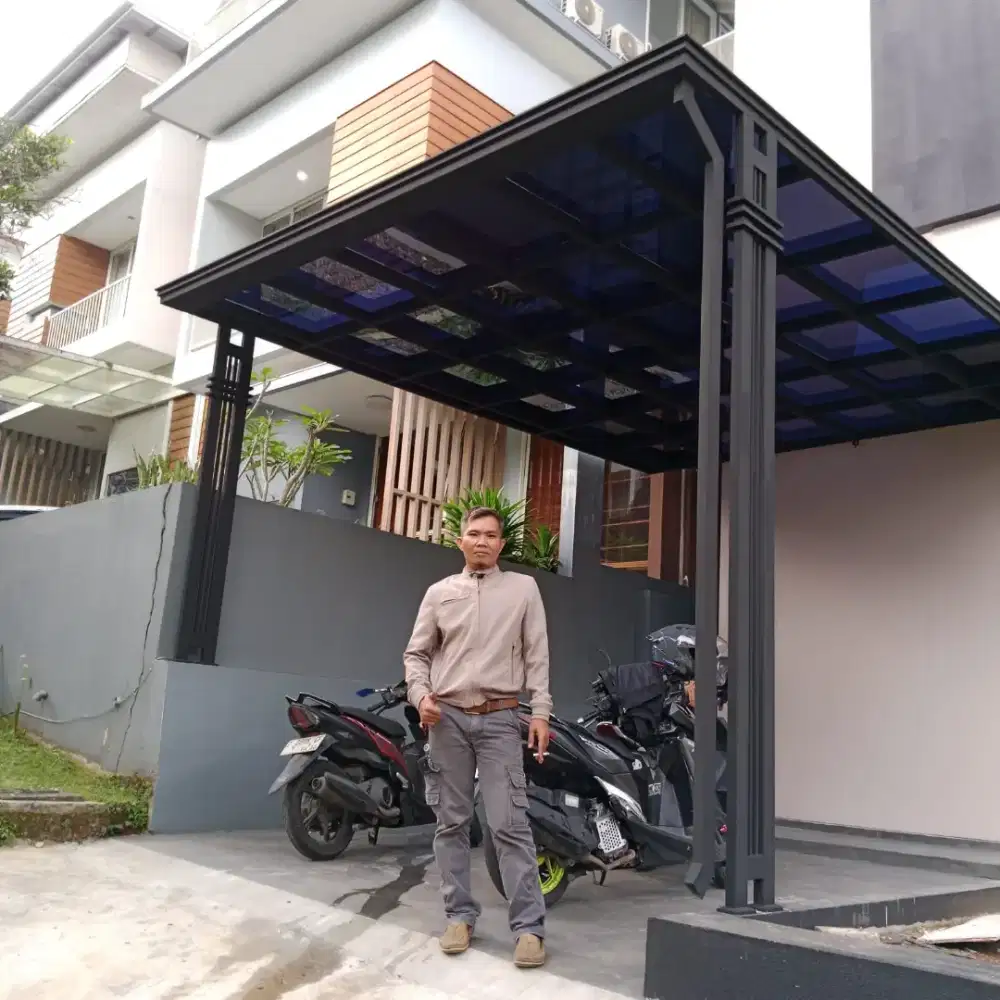 Kanopi atap solarplat minimalis
