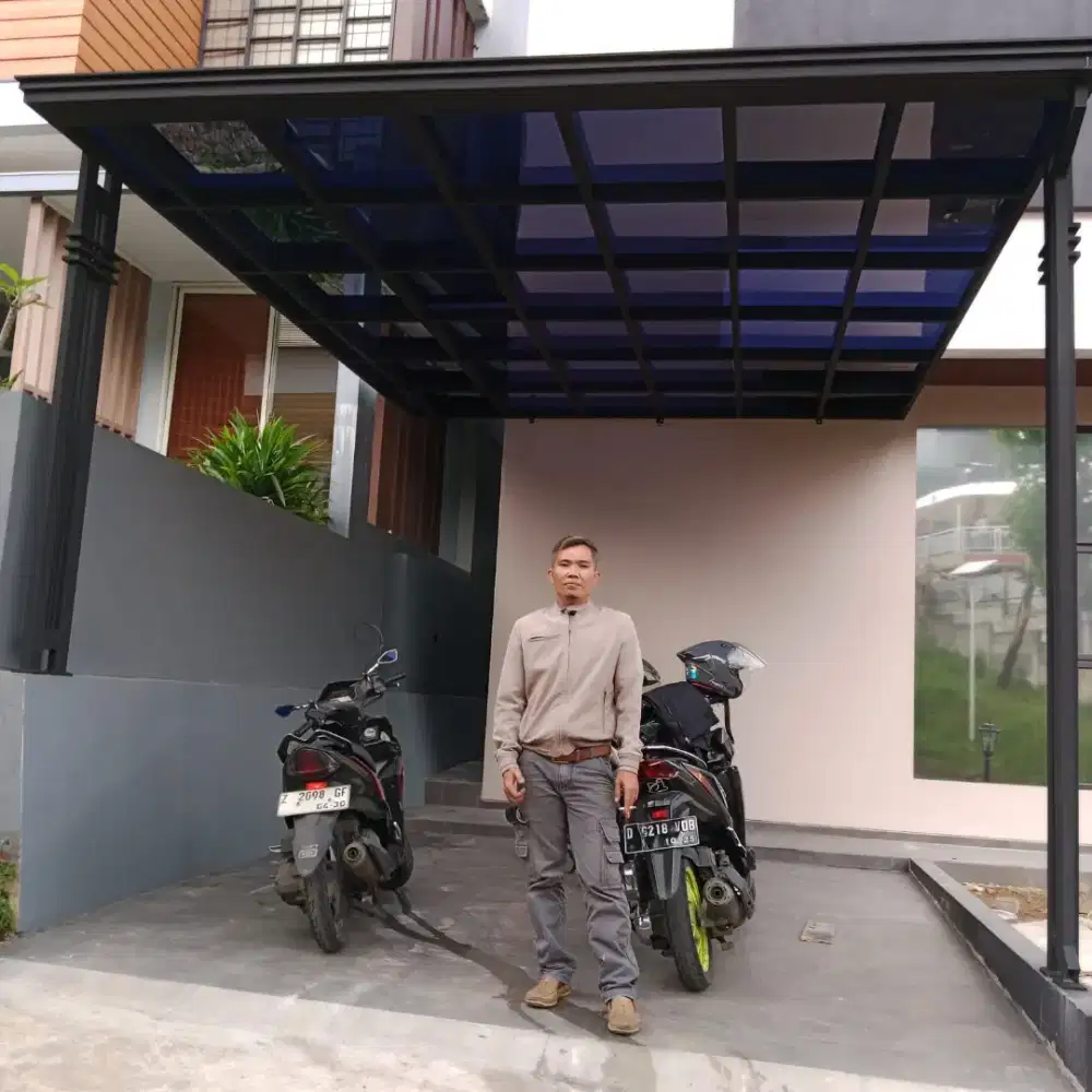 Kanopi atap solarplat minimalis