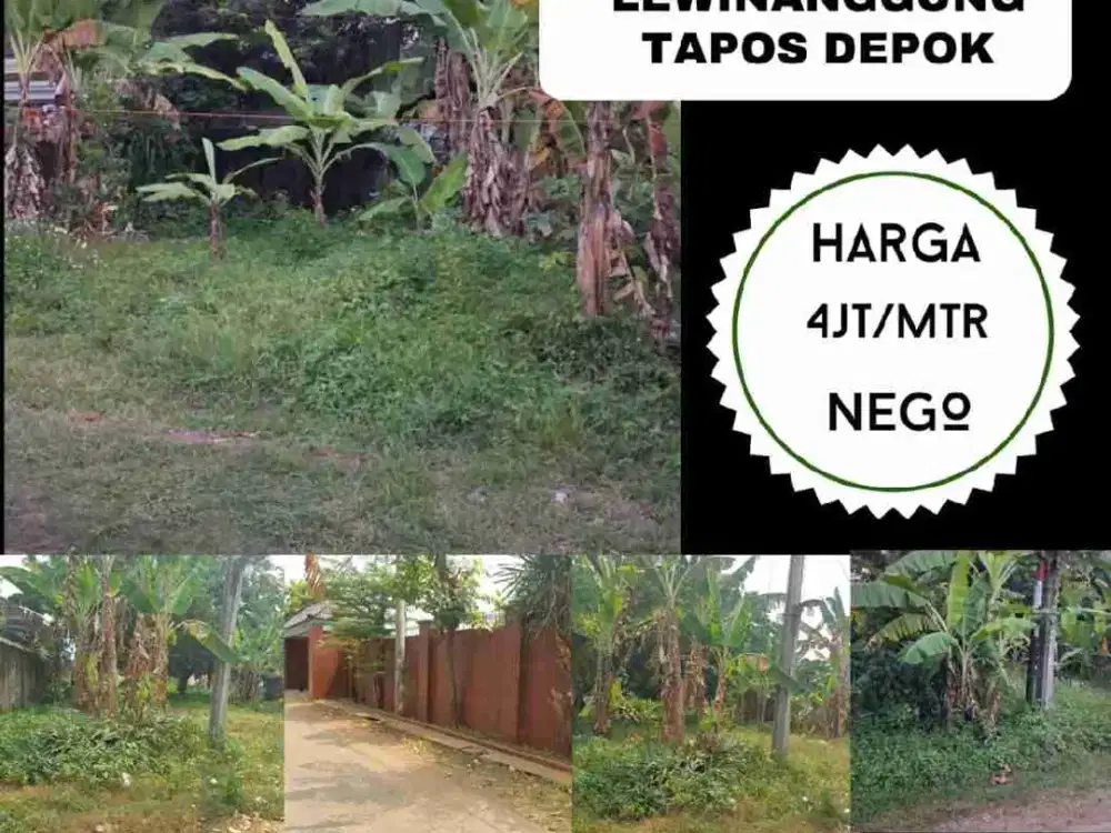 JUAL TANAH MURAH TAPOS DEPOK