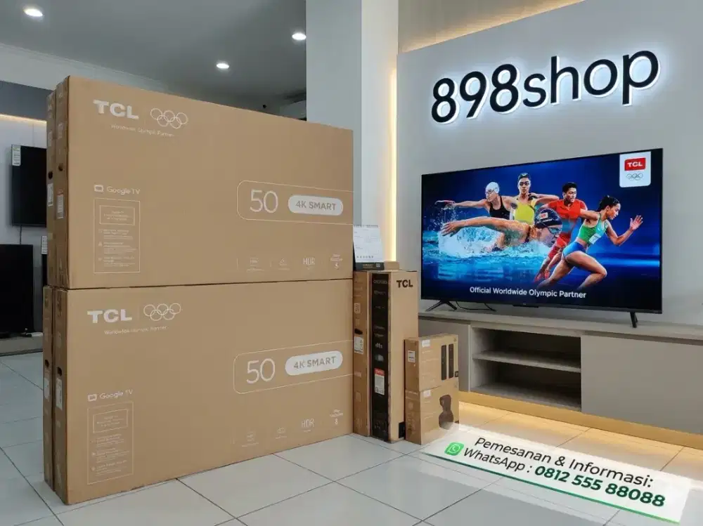 TCL LED TV 50 AI 2026 Google TV Android 4K UHD Digital TV HDR10 Resmi