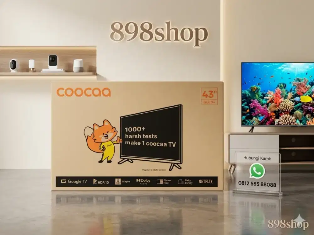 Coocaa TV 43 Qled 2026 Google TV Android FullHD Digital TV Dolby Resm
