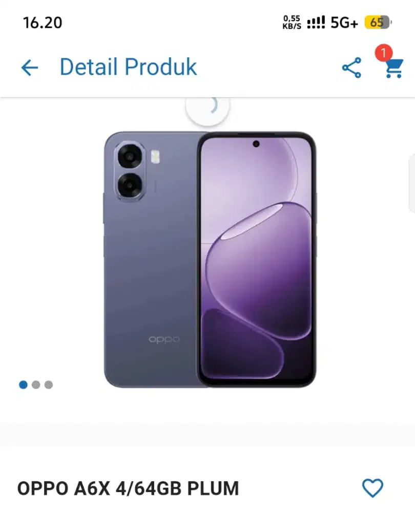 Oppo a6x 4/64 warna plum