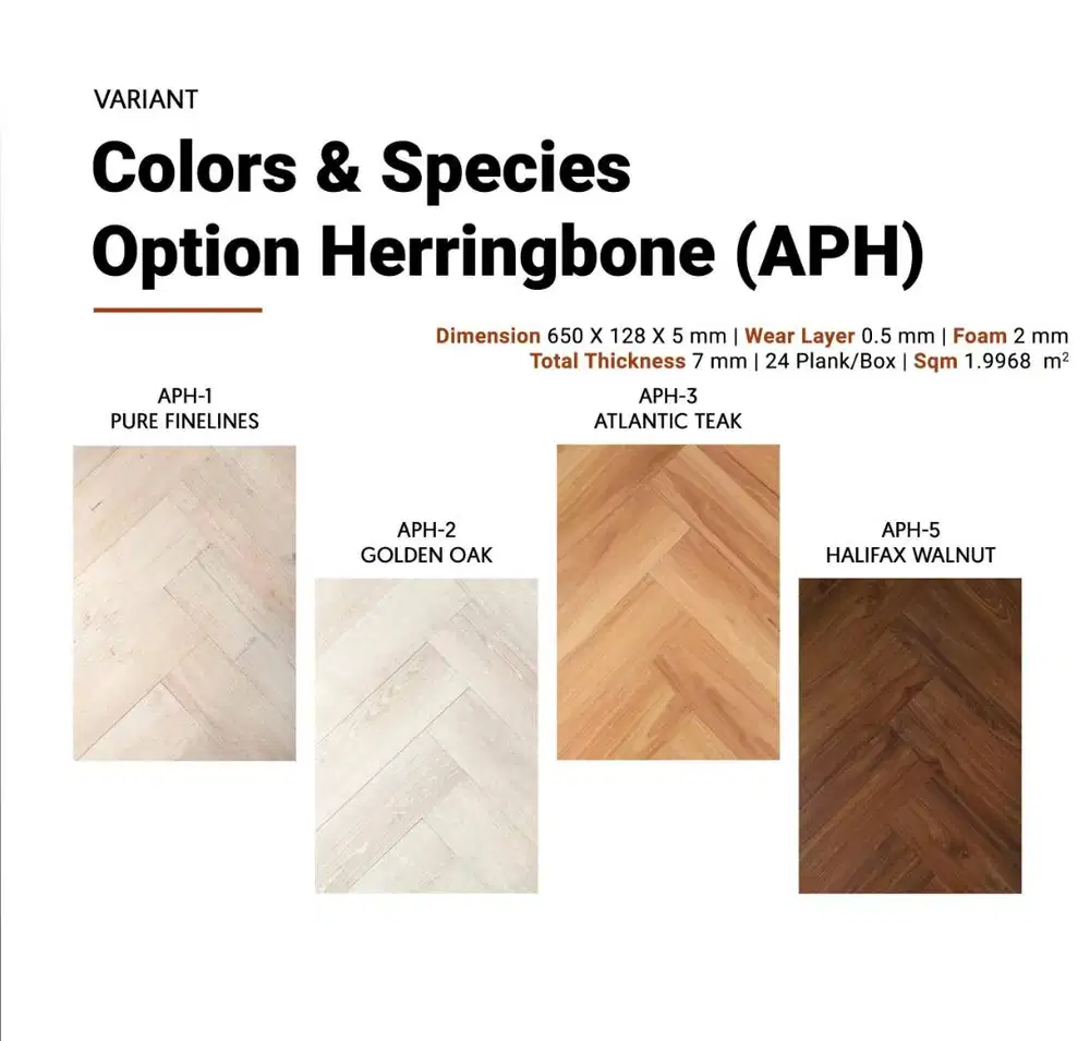 Lantai SPC Vinyl Klik Flooring Merk ARKAMAYA APH Tebal 7mm + IXPE