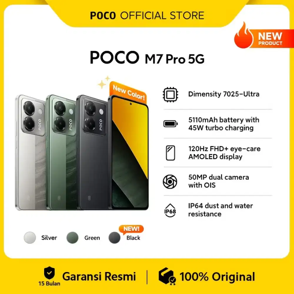POCO M7 PRO 5G 8/256 GARANSI RESMI BARU