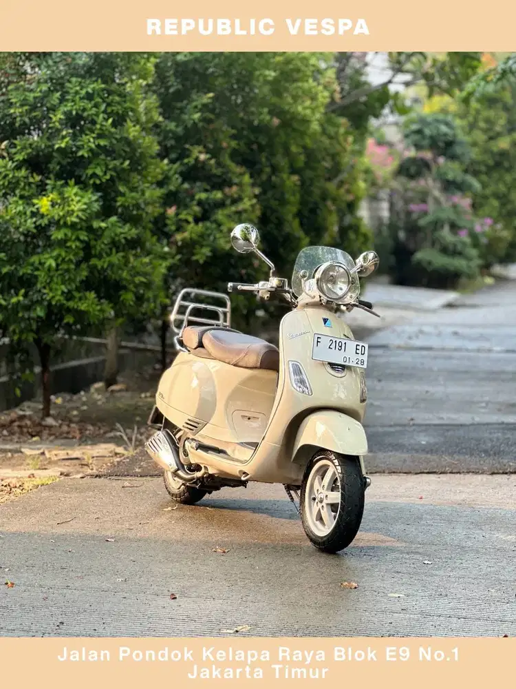 TERMURAH PIAGGIO VESPA LXV 150 3V IE THN 2016 CREME